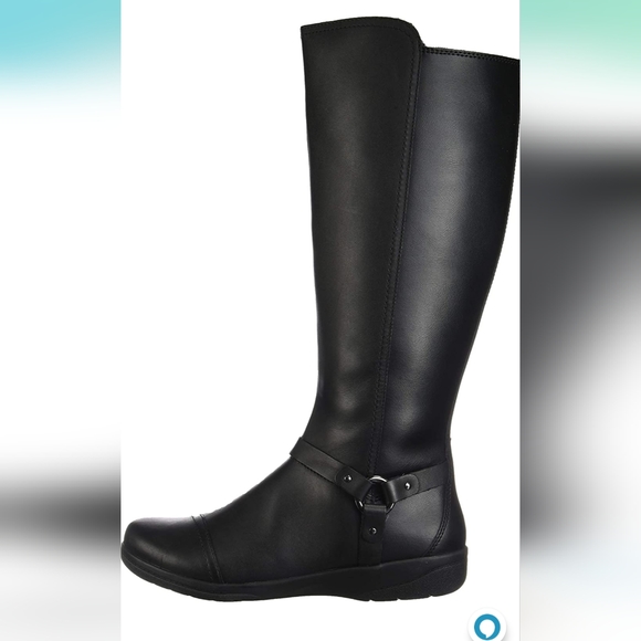 EUC Tall Black Leather Boots - size 8 - Picture 5 of 12